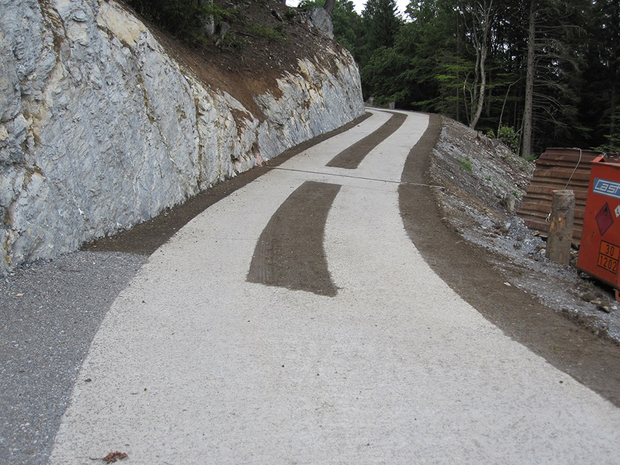 Güterwegbau, Graubünden, Schweiz